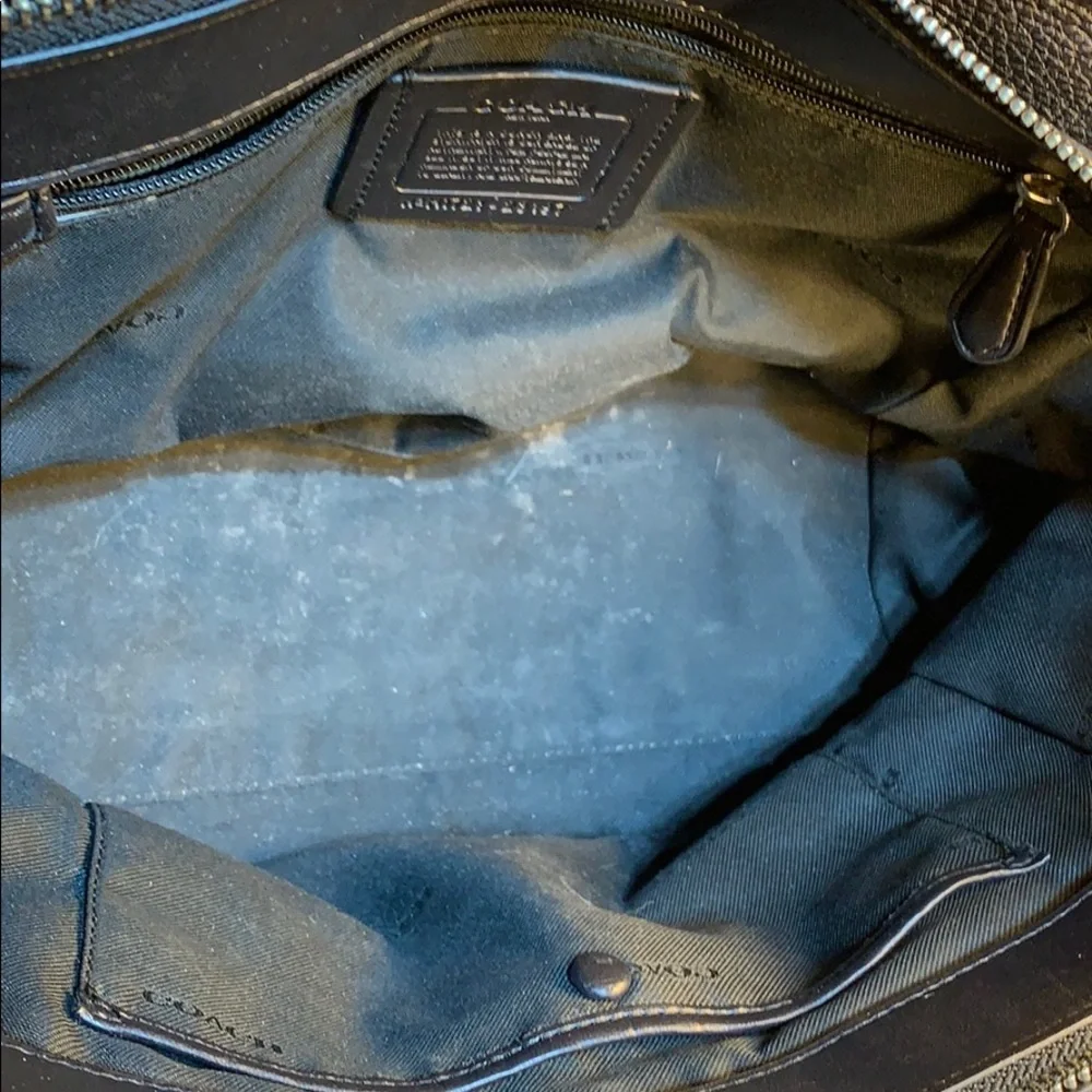 Coach leather gunmetal pocketbook EUC no strap
